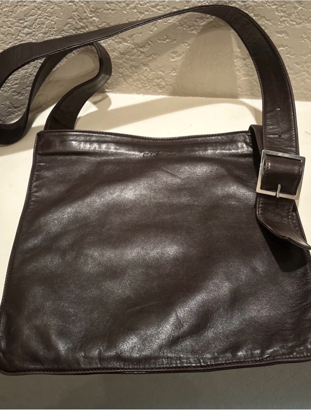 Vintage Robert Clergerie brown Lambskin Crossbody Purse